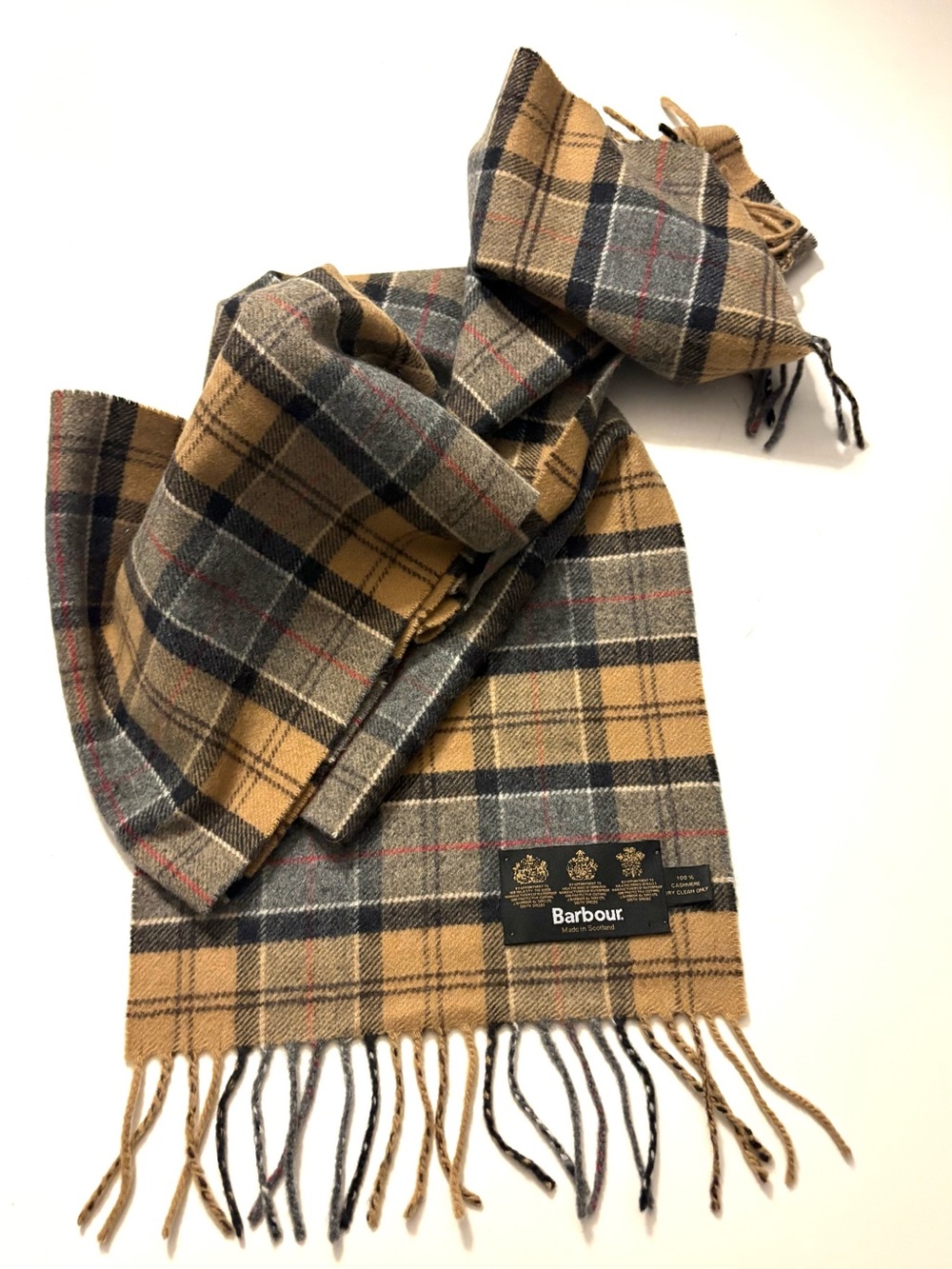BARBOUR Tartan Cashmere Scarf